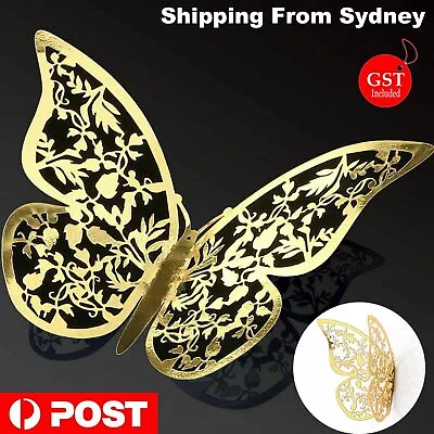 $4.89 • Buy 12/24/36X 3D Butterfly Wall Decals Stickers Removable Kids Room Decorations DIY