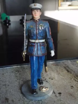 Vintage Vanmark American Heroes The Few U.s. Marine Figurine 9  Resin Soldier • $24.95