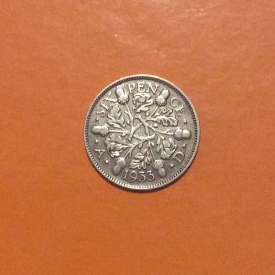 £2 • Buy 50% SILVER 1933 GEORGE V SIXPENCE In Very Good Condition
