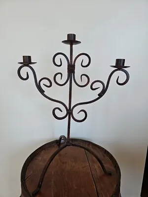 Vintage Wrought Iron Candelabra • $29.99