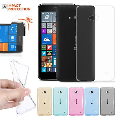 Silicone Clear Shockproof Case For Nokia Lumia 630 635 530 640 730 Phone Cover • £2.99