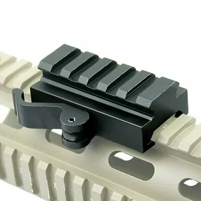 New QD 20MM Rail Mount 5 Slots For 20mm Picatinny Rail Riser Scope Sight Mount • $11.99