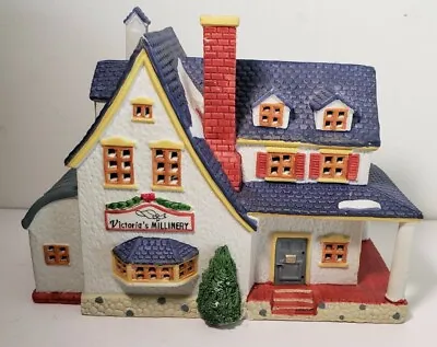 Vintage 1995 Victoria's Millinery Porcelain Lighted House Pre-owned No Box • $12