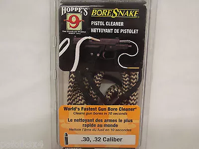 HOPPE'S Boresnake .30 .32 Caliber Firearm Pistol Bore Cleaner 24001 • £19.25