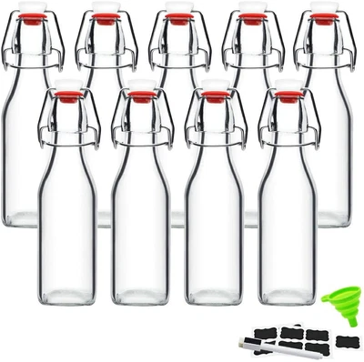 $24.88 • Buy ZEBEIYU Swing Top Glass Bottles 8 Oz With Airtight Lids For Home Brewing, Kombuc