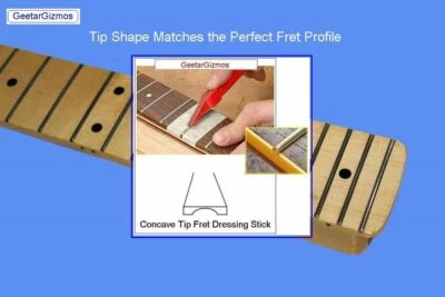 $12.89 • Buy GeetarGizmos Fret Crowning Dressing Sanding File Luthier Tool