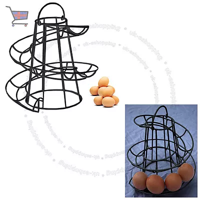 Kitchen Spiral Helter Skelter Egg Holder Stand Rack Storage Holds Up To 18 Eggs • £106.79