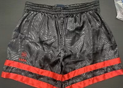 Men's Black Red Striped Xara Size Medium Soccer Shorts • $28.99