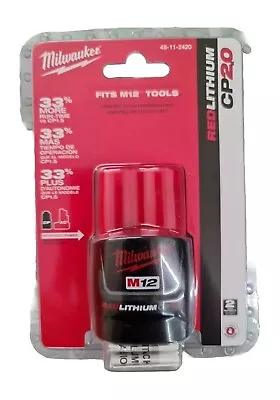 *BRAND NEW* - Milwaukee M12 REDLITHIUM CP 2 Ah Lithium-Ion Battery 48-11-2420 • $38.99