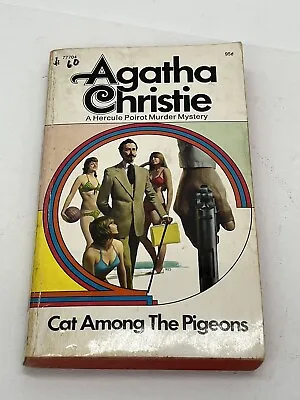 CAT AMONG THE PIGEONS Agatha Christie Vintage 1973 Pocket Paperback 70's Cover • $12