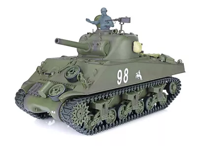 1/16 Scale USA M4A3 Sherman Main Battle Tank 2.4GHz Precision HL3898-1Upg 7.0 • $181.99