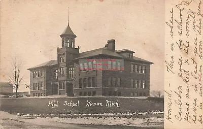 MI Mason Michigan High School Building Exterior View 1907 PM • $6.99