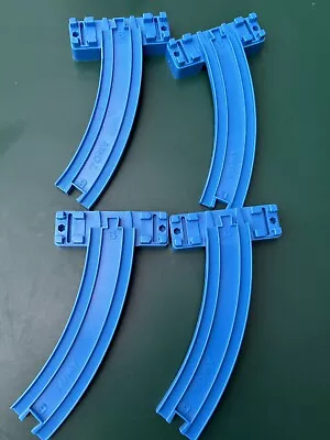 TOMY Trackmaster Thomas & Friends Curved Slope Bridge Track B Blue X4 • $19.99