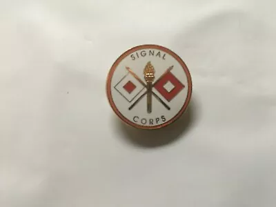 Us Army Signal Corps Round Hat/lapel Pin • $8.90