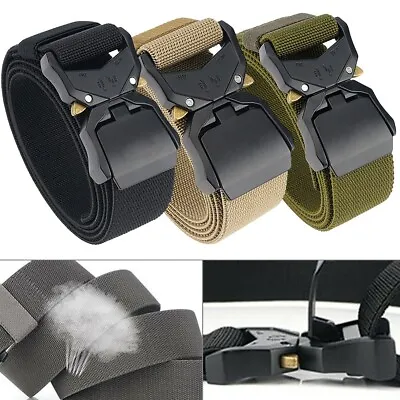 Casual Military Tactical Belt Mens Army Combat Waistband Rescue Rigger Belts • $12.69