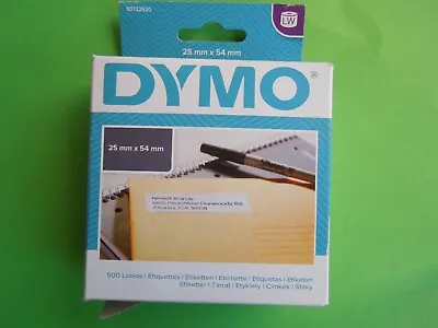 Dymo S0722520 LabelWriter Large Return Address Labels 25 X 54mm 500/roll • £14.95