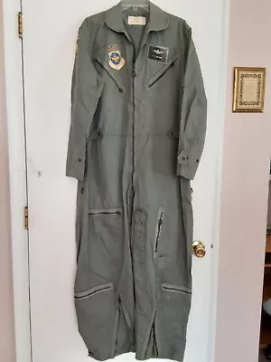 Original USAF Pilots K-2B  Flight Suit W/ 10000 Hours Flight  Patch Large Short • $249.99