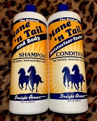 Set Of 2 Straight Arrow “The Original Mane N Tail” Shampoo & Conditioner-32oz- • $26.97