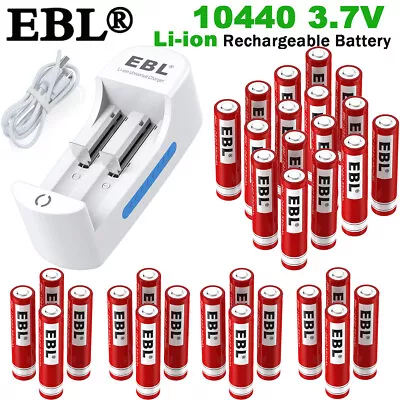 EBL 3.7V 10440 Li-ion Lithium-ion Rechargeable Battery + Charger For Flashlight • $14.99