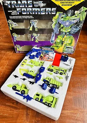 Vintage Original 1985 Takara G1 Transformers Devastator With Original Box & Foam • $525