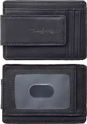 Genuine Leather Magnetic Front Pocket Money Clip Wallet RFID Blocking • $14.35