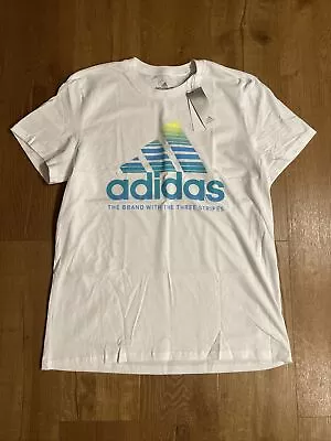 NWT Adidas Badge Of Sport Gradient Graphic T-Shirt White HM6336 Men's Size XL • $16.99