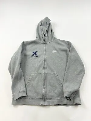 Xavier Musketeers Hoodie Sweatshirt Mens XL Gray Full Zip Soccer Nike • $17.42
