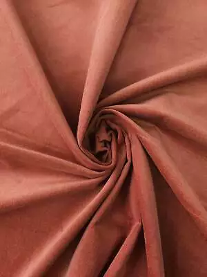 Terracotta Cotton Velvet Fabric - Perfect For Dressmaking & Evening Wear • £11.99