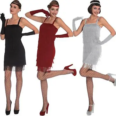 Adults Ladies Flapper Fancy Dress Costume 20s 30s Charleston Great Gatsby Jazz • £15.99
