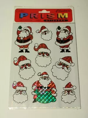 Vintage Eureka Christmas Santa Claus Prism Stickers *SEALED* • $9