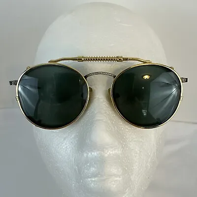 Vintage XOXO Eyeglasses With Clip-on Sunglasses Camoflauge PEW 40  49 21 • $49.99