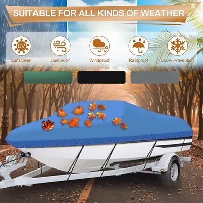 Boat Cover Fishing V-Hull Waterproof Heavy Duty Marine Grade Dust Trailerable • $30.50