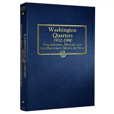 U.S. Washington Quarters: 1932-1990 - Whitman Classic Coin Album • $39.95