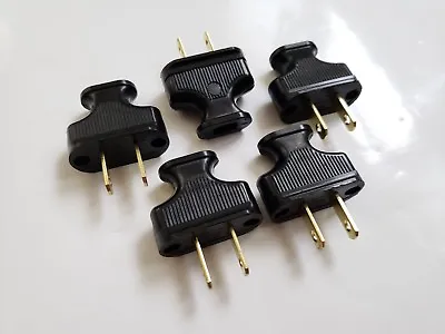 5 PACK Vintage Black Antique Style Electrical Plug Cloth Covered Wire Lamp Cord • $16.50