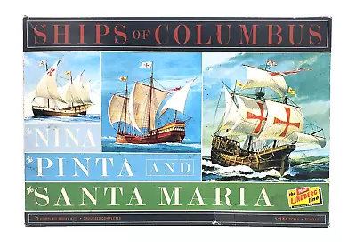 Lindberg NINA PINTA & SANTA MARIA SAILING SHIPS (3 Kits) PLASTIC MODEL -UNBUILT • $14.88