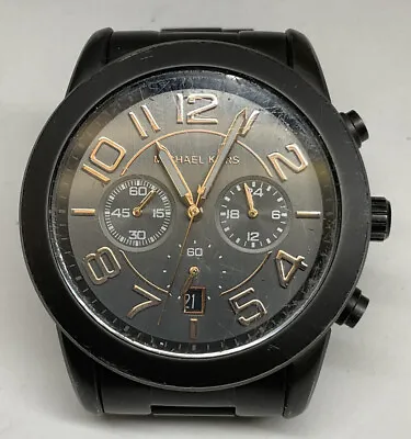 Michael Kors MK8330 Chronograph Mercer Steel Date Men Watch 45mm Runs GJ303 • $85.95