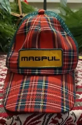 Magpul Christmas Plaid Red & Green W/ Gold Patch Very Unique Snap Back  • $20