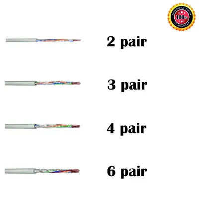 £2.89 • Buy Telephone Cable 4 - 12 Core Landline Wire PVC Insulated Various Lengths - CW1308