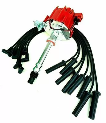 $100.74 • Buy Ignition Distributor + Spark Plug Wire Set For Chevy 305 350 GMC Buick 5.0L 5.7L