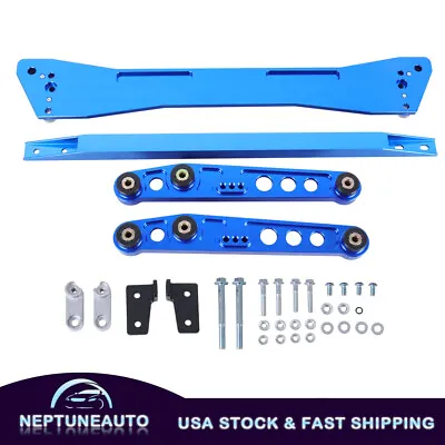 Blue Rear Lower Control Arm Subframe Lower Tie Bar Set For Honda Civic 92-95 • $72.95