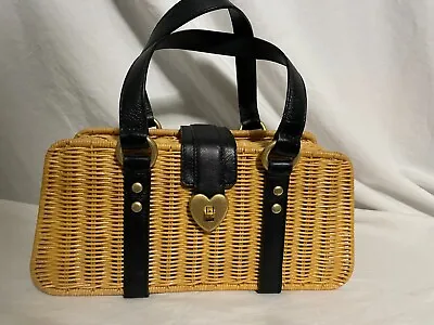 Vintage Juicy Couture Wicker/Rattan Purse With Leather Straps - RARE • $110