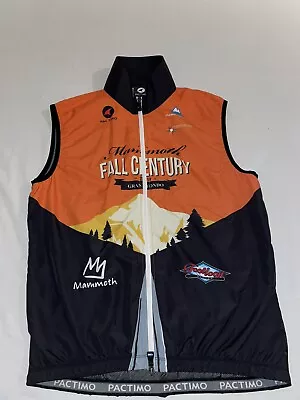 Pactimo Mens XL Cycling Sleeveless Black/Orange Full Zip Jersey Mammoth • $35.95