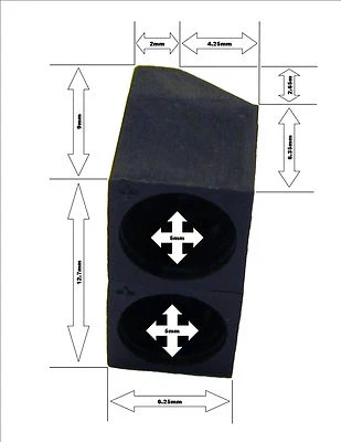 $12.49 • Buy 10x 5mm LED Holder Adjustable Dual Socket Mount Vertical Horizontal Right Angle