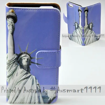$13.98 • Buy For Sony Xperia Series - Statue Of Liberty Print Wallet Mobile Phone Case Cover