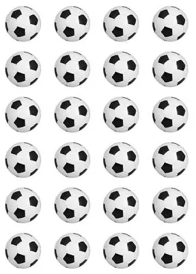 24 X PRECUT Edible Football Cupcake Fairy Cake Wafer Decoration Toppers Soccer • £2.99