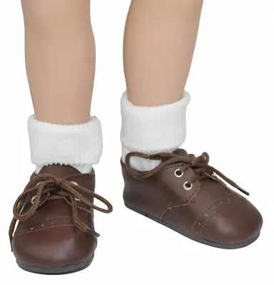 Dark Brown Boy Dress Shoes Fit 23  My Twinn Size Doll • $10.49