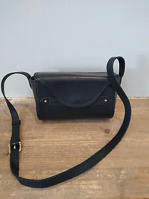 Madewell Leather Purse Black Shoulder Bag Magnet Flap Hard Shell Case Adjustable • $29.99