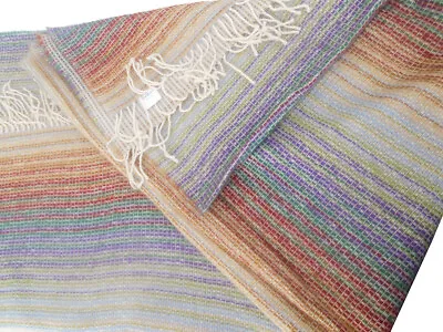 MISSONI HOME THROW 60% WOOL 28% MOHAIR FRINGED 140x190cm 1.5 X 2 Yard NORRIS 156 • $299