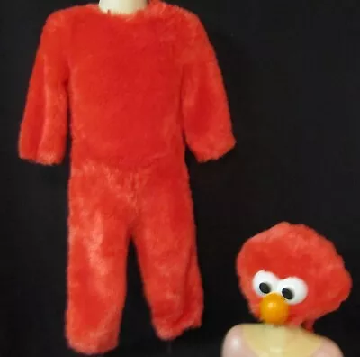 Sesame Street Red Fuzzy Elmo Costume With Headpiece Size 12-18 Months • $16.99