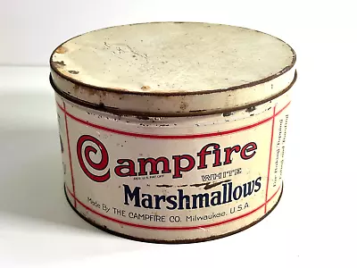 Original Vtg Campfire Marshmallows 5lb Tin Milwaukee WI  #2 • $199.99